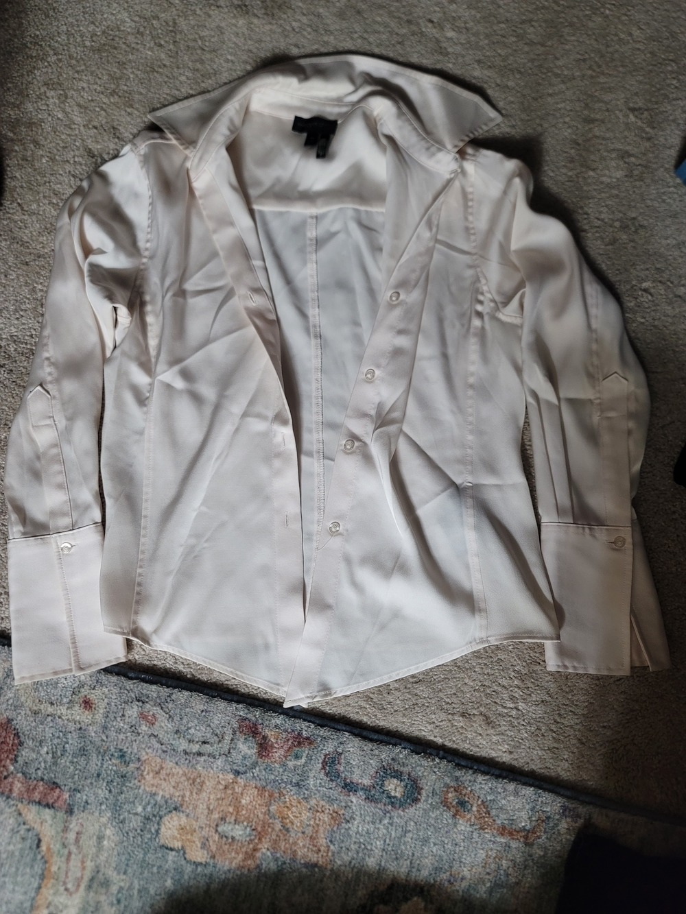 Donna Karan Cream Button-Front Blouse Jacket